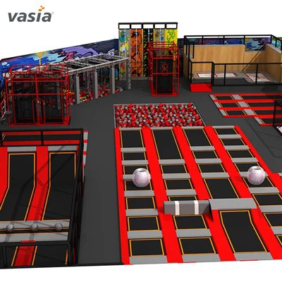 Utomhus Trampolin Park Jumping Zone